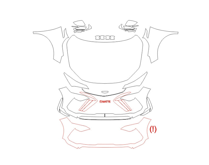 Formatki PPF do karoserii Geely Coolray (2023) – zestaw