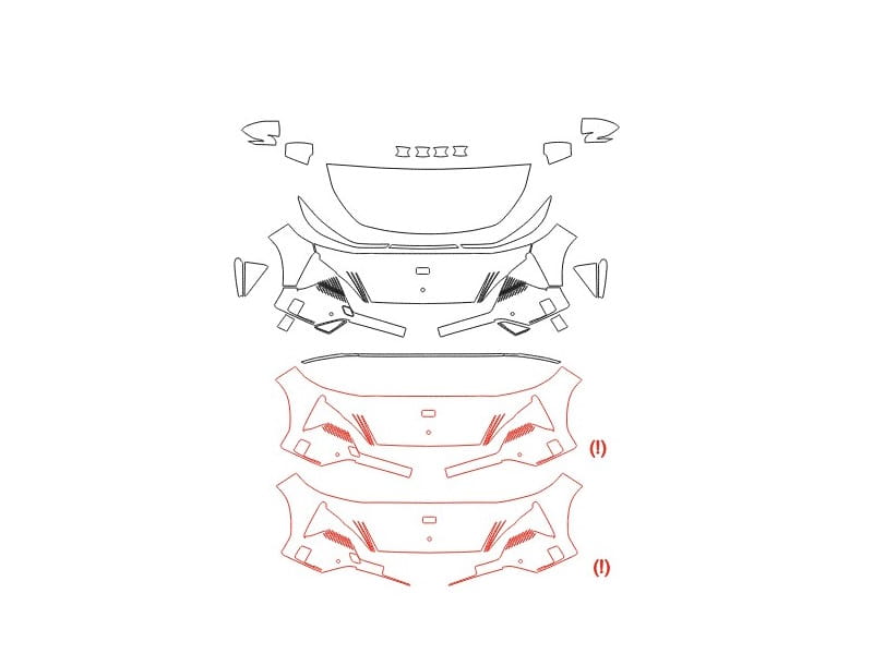 Formatki PPF do karoserii Geely Galaxy ( 2023) L7 – zestaw