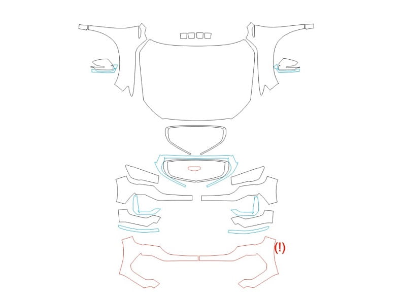 Formatki PPF do karoserii Geely Monjaro (2023) – zestaw