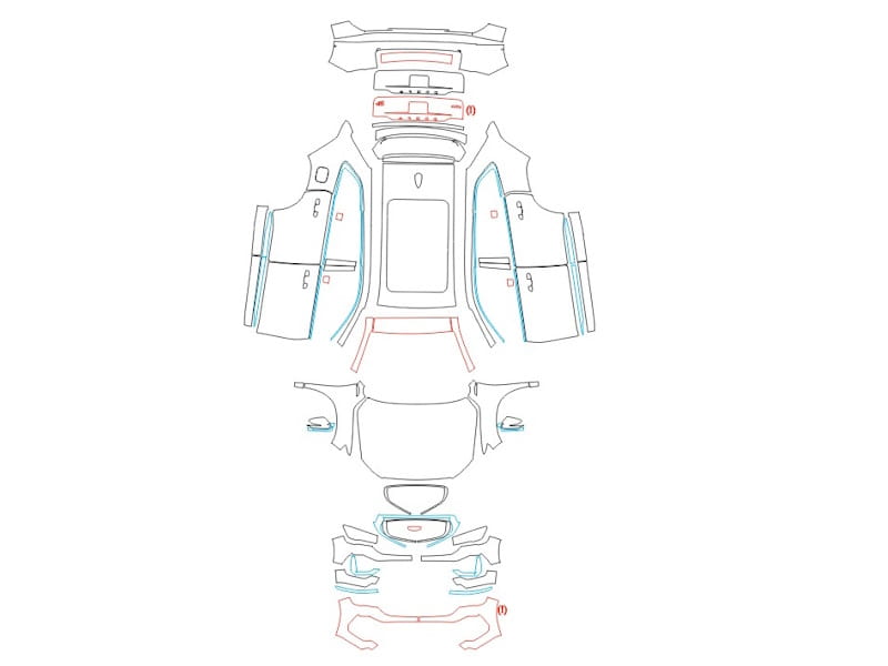 Formatki PPF do karoserii Geely Monjaro (2023) – zestaw
