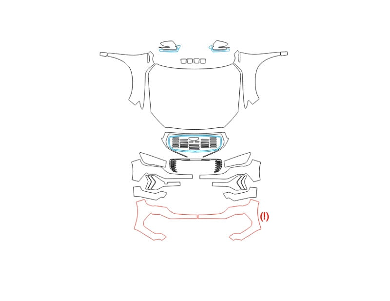Formatki PPF do karoserii Geely Monjaro (2024) HI-X – zestaw