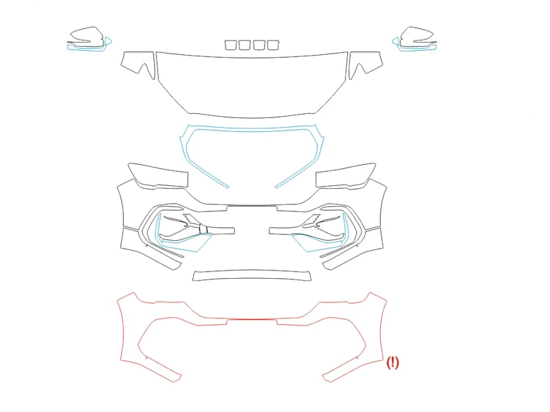 Formatki PPF do karoserii Geely Monjaro (2026) – zestaw
