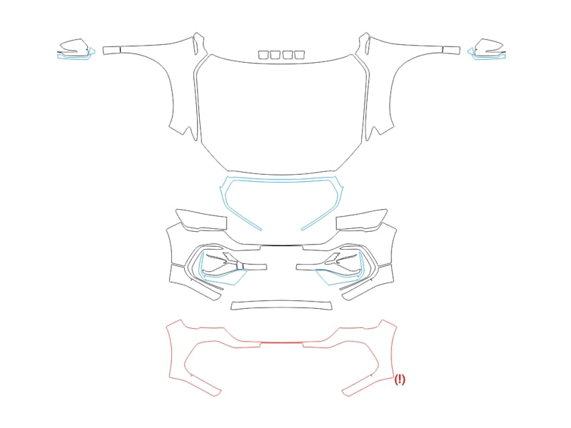 Formatki PPF do karoserii Geely Monjaro (2026) – zestaw