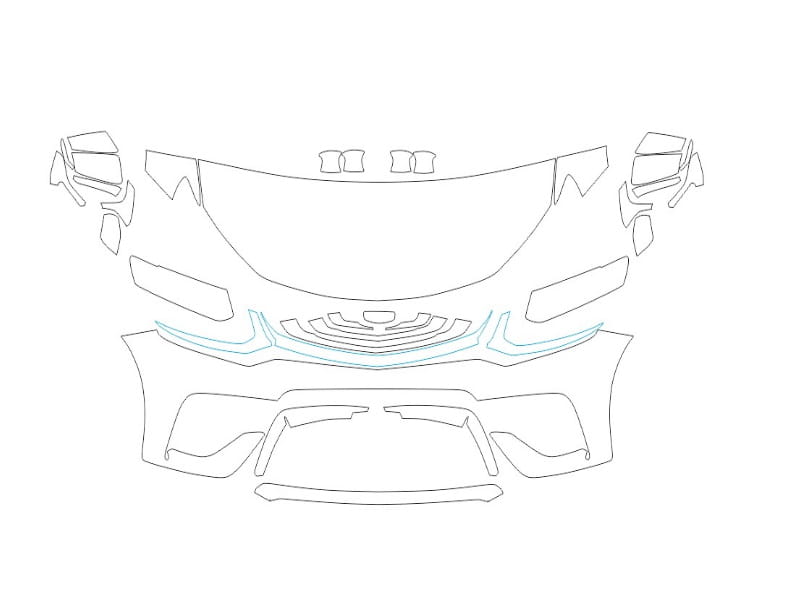 Formatki PPF do karoserii Geely Tugella (2020) – zestaw
