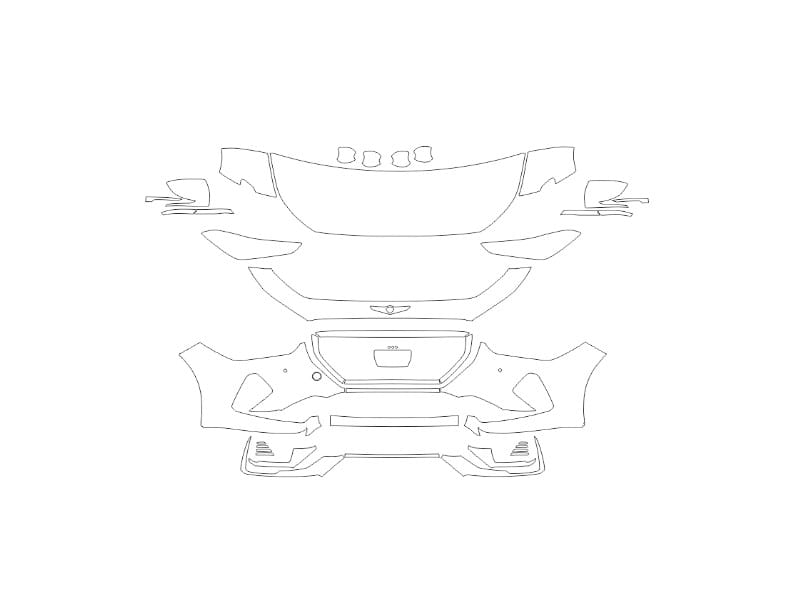 Formatki PPF do karoserii Genesis G70 (2018) – zestaw
