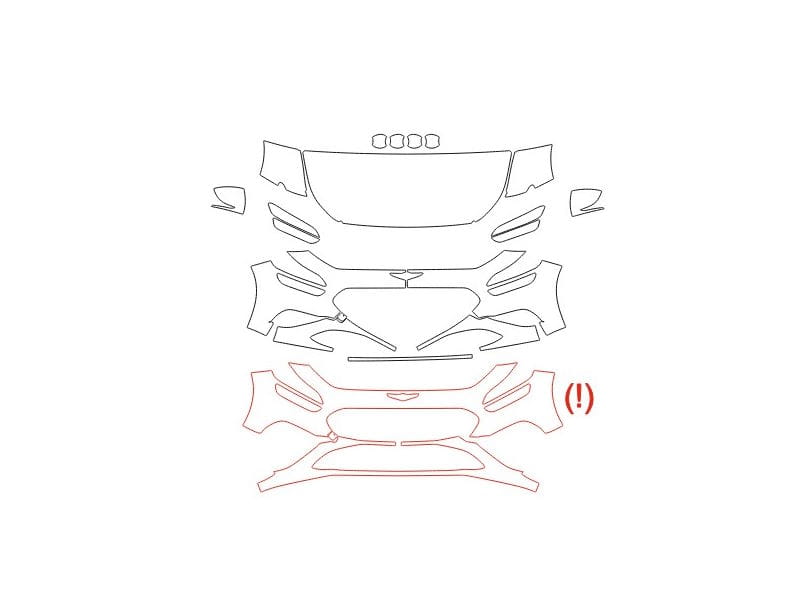 Formatki PPF do karoserii Genesis G70 (2021) – zestaw