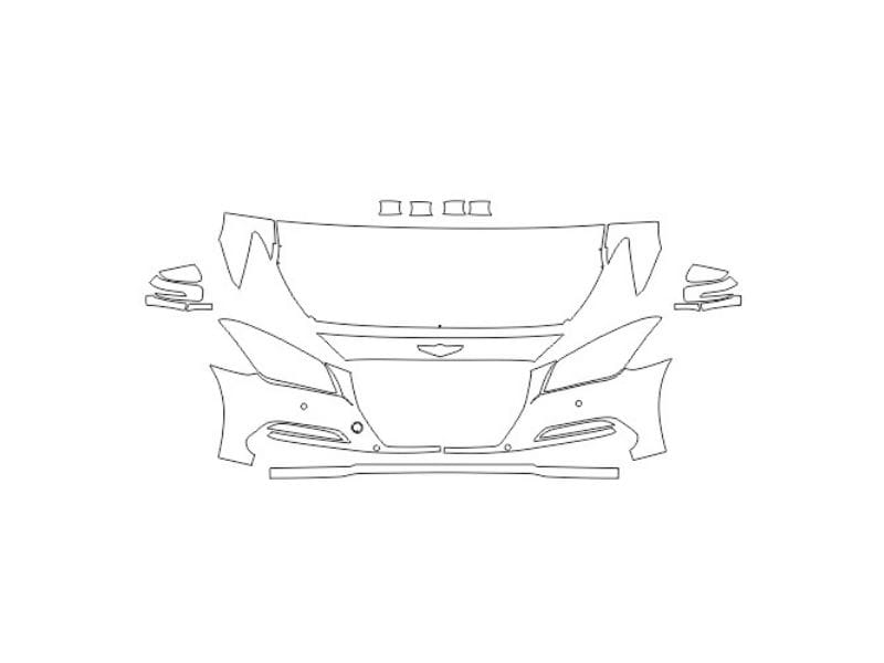 Formatki PPF do karoserii Genesis G80 (2018) – zestaw
