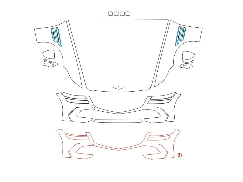 Formatki PPF do karoserii Genesis G80 (2025) – zestaw