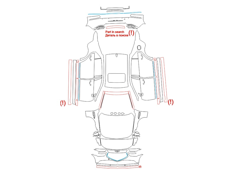 Formatki PPF do karoserii Genesis G90 (2019) – zestaw