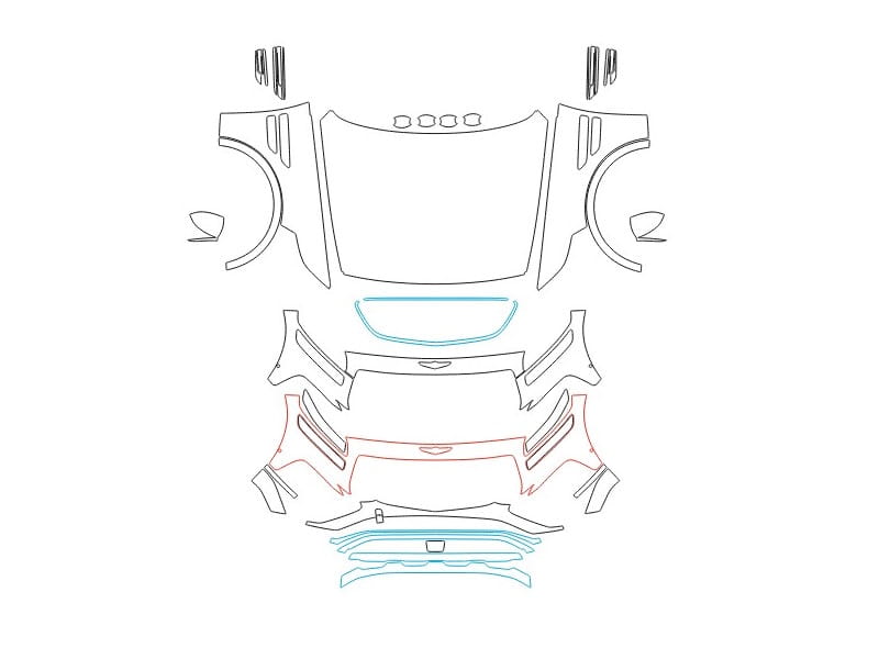 Formatki PPF do karoserii Genesis GV 80 (2025) SUV – zestaw