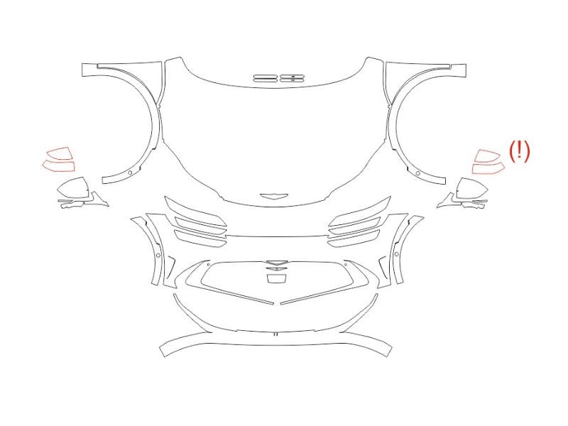 Formatki PPF do karoserii Genesis GV60 (2022) – zestaw