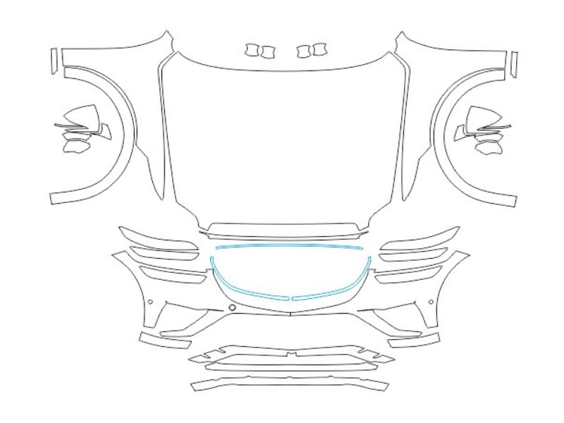 Formatki PPF do karoserii Genesis GV70 Sport (2021) – zestaw