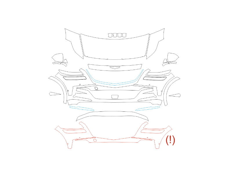 Formatki PPF do karoserii Genesis GV80 (2020) – zestaw