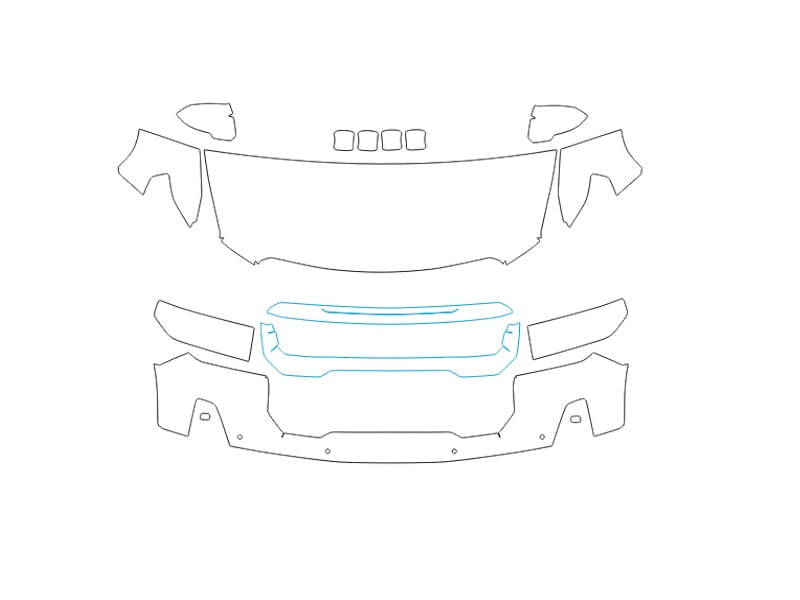 Formatki PPF do karoserii GMC Acadia (2020) AT4 – zestaw