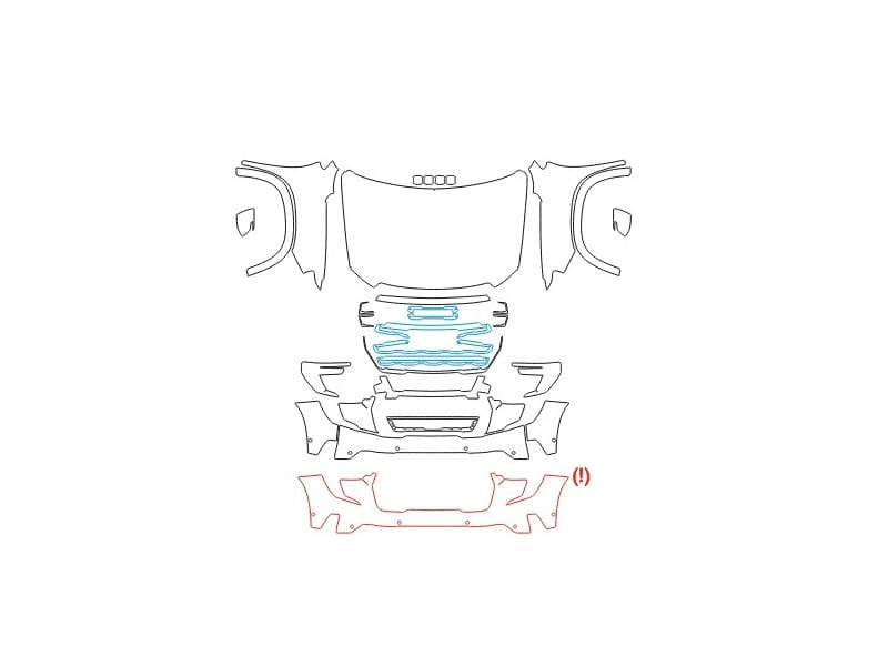 Formatki PPF do karoserii GMC Acadia (2024) AT4 SUV – zestaw