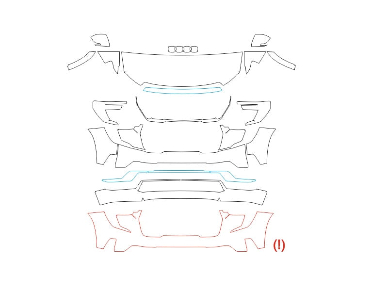 Formatki PPF do karoserii GMC Acadia (2024) Denali – zestaw