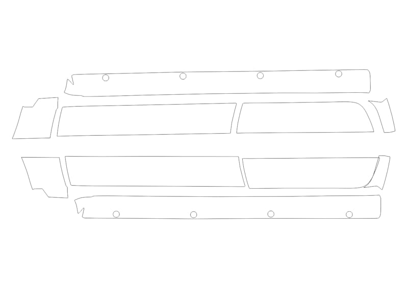 Formatki PPF do karoserii GMC Canyon (2023) Elevation – zestaw