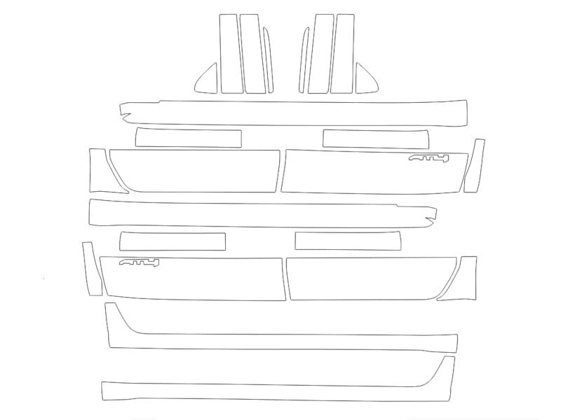Formatki PPF do karoserii GMC Sierra 1500 (2023) AT4 Crew Cab Short Bed – zestaw