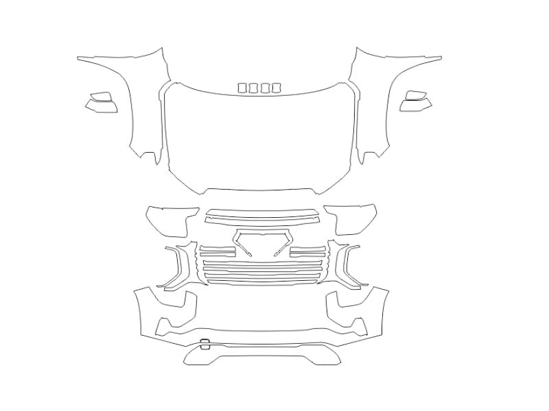 Formatki PPF do karoserii GMC Terrain (2025) Elevation – zestaw