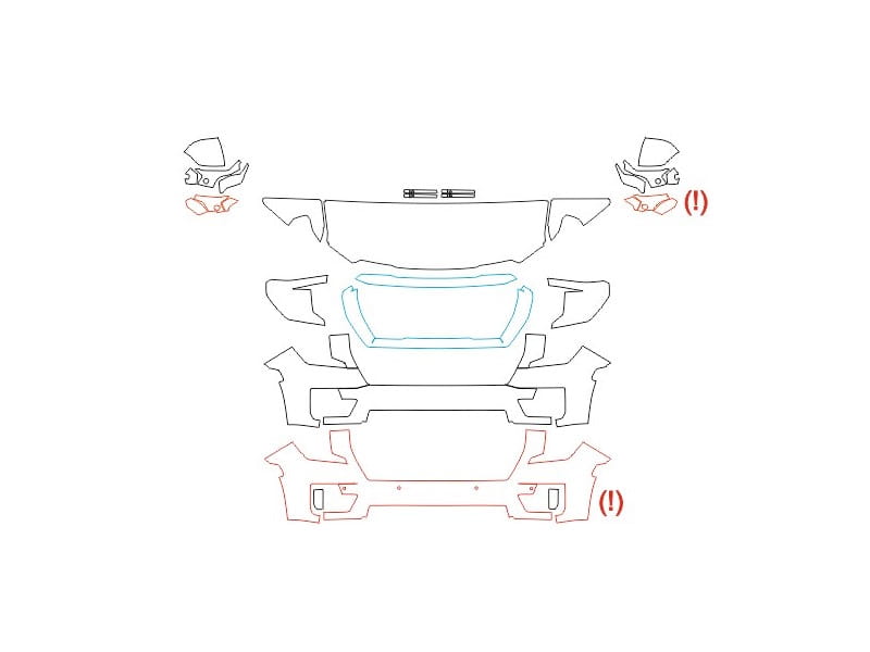 Formatki PPF do karoserii GMC Yukon (2021) Denali – zestaw