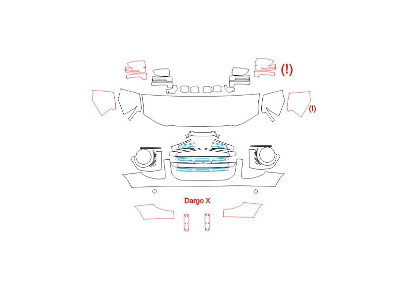 Formatki PPF do karoserii Haval Dargo (2022) – zestaw