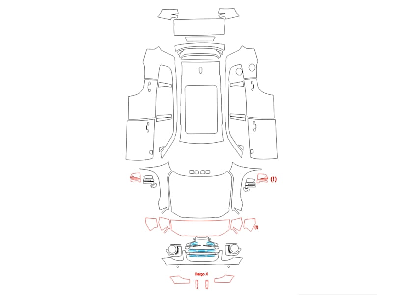 Formatki PPF do karoserii Haval Dargo (2022) – zestaw