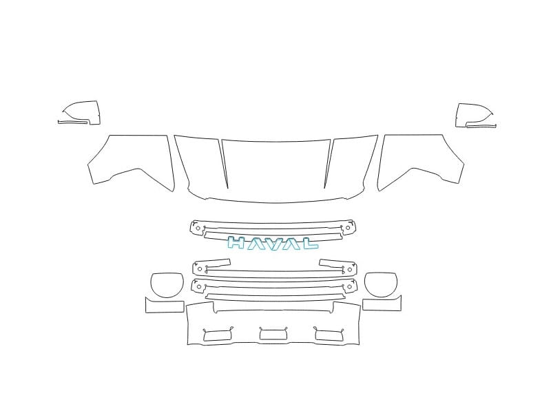 Formatki PPF do karoserii Haval Menlong (2023) – zestaw