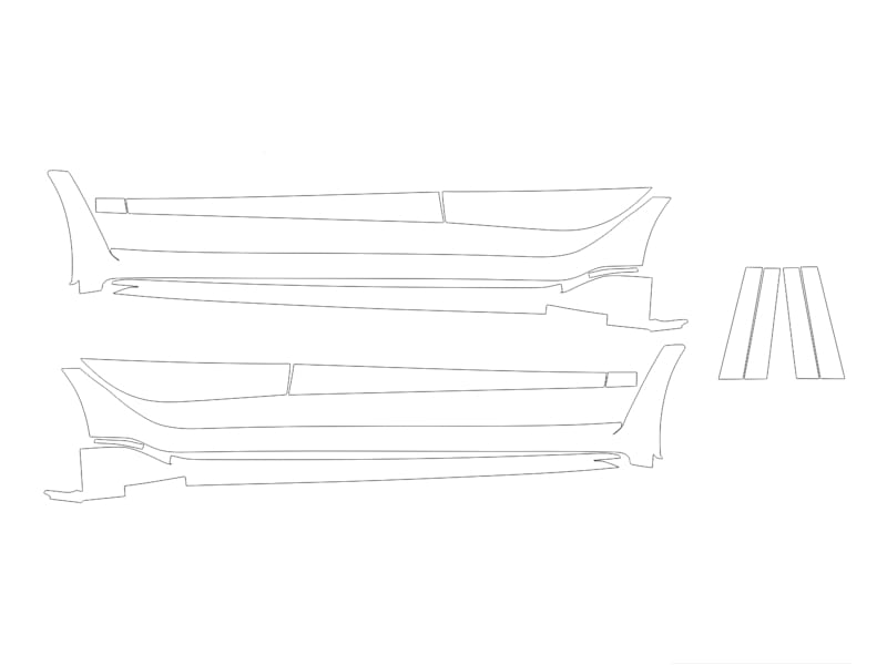 Formatki PPF do karoserii Honda Civic (2022) Type-R – zestaw
