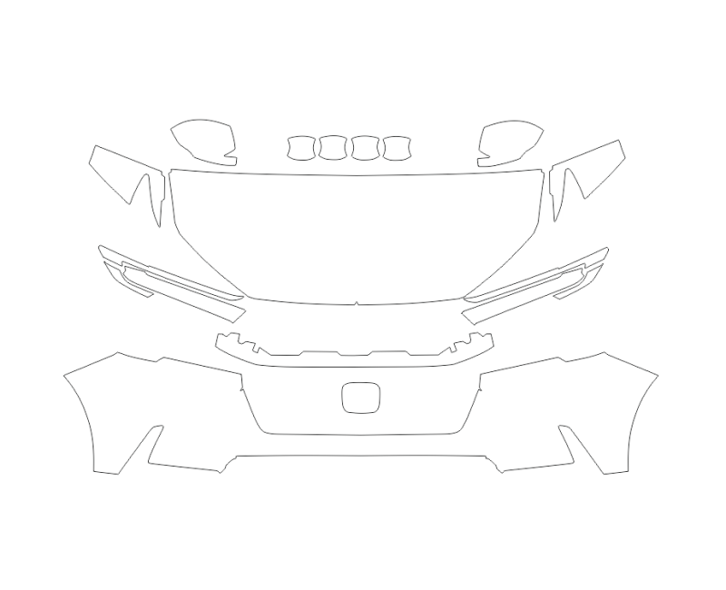 Formatki PPF do karoserii Honda CR-V (2022) Sport Touring – zestaw