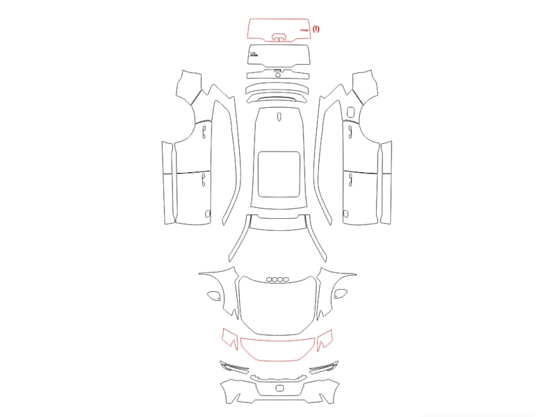 Formatki PPF do karoserii Honda CR-V 2023 – zestaw