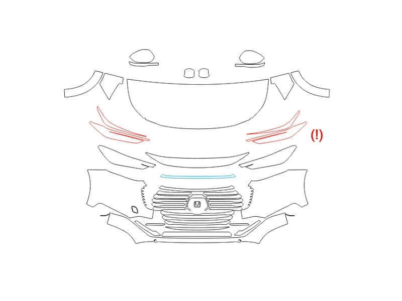 Formatki PPF do karoserii Honda HR-V (2021) Advance – zestaw