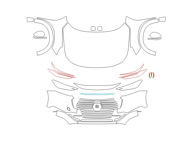 Formatki PPF do karoserii Honda HR-V (2021) Advance – zestaw