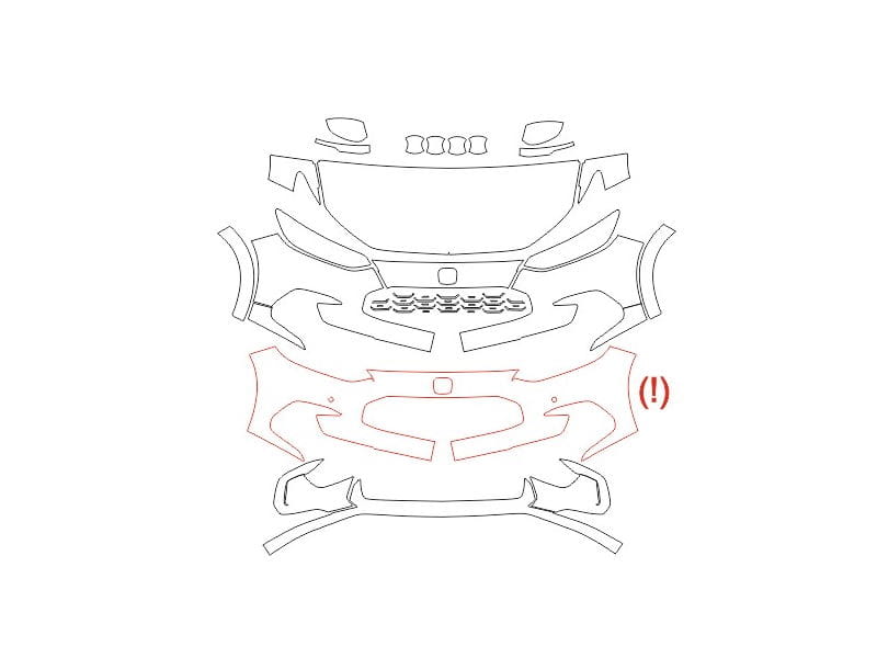 Formatki PPF do karoserii Honda HR-V (2022) Sport – zestaw