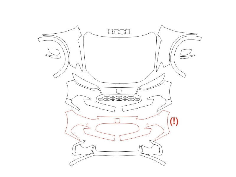 Formatki PPF do karoserii Honda HR-V (2022) Sport – zestaw