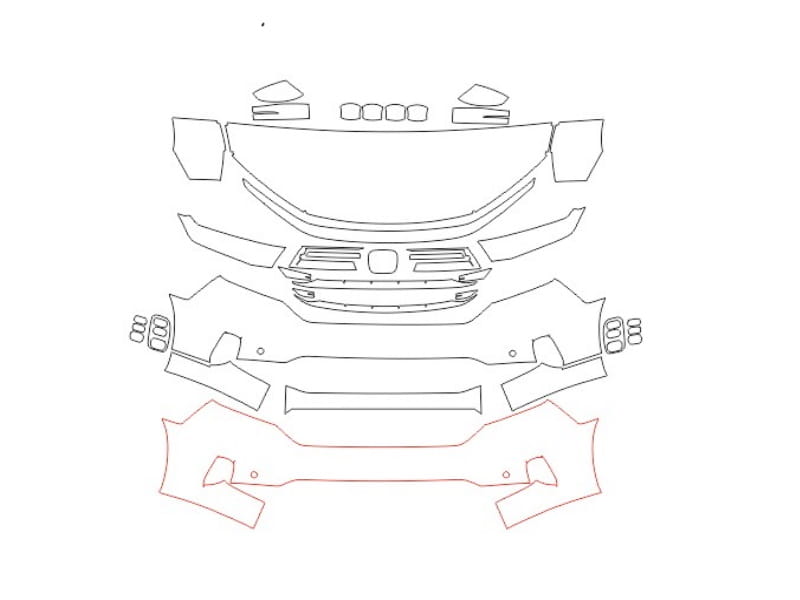Formatki PPF do karoserii Honda Odyssey (2021) – zestaw