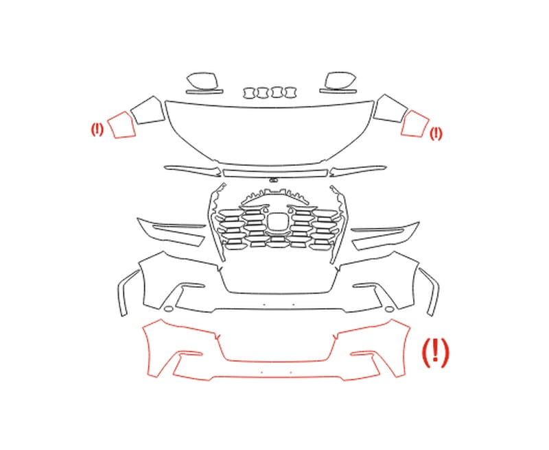 Formatki PPF do karoserii Honda Pilot (2022) – zestaw