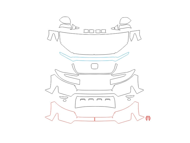 Formatki PPF do karoserii Honda Ridgeline (2021) – zestaw