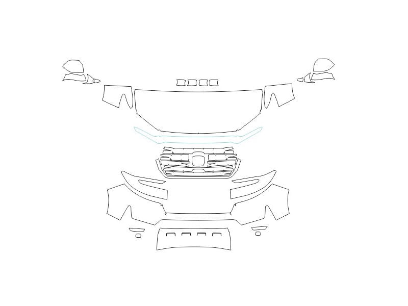 Formatki PPF do karoserii Honda Ridgeline (2021) Sport – zestaw