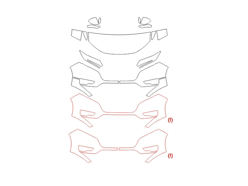 Formatki PPF do karoserii Honda UR-V (2021) – zestaw