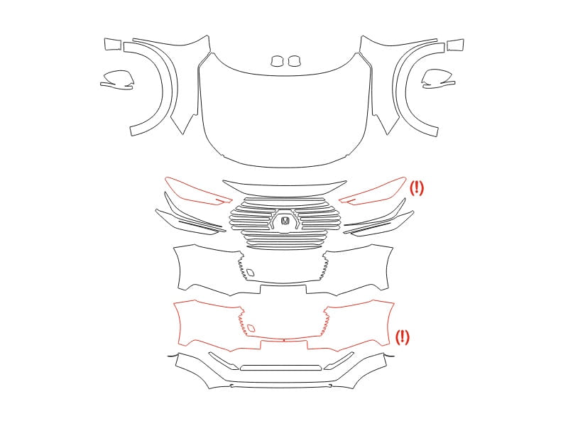 Formatki PPF do karoserii Honda Vezel (2023) – zestaw
