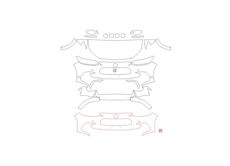 Formatki PPF do karoserii Honda ZR-V (2023) Sport – zestaw
