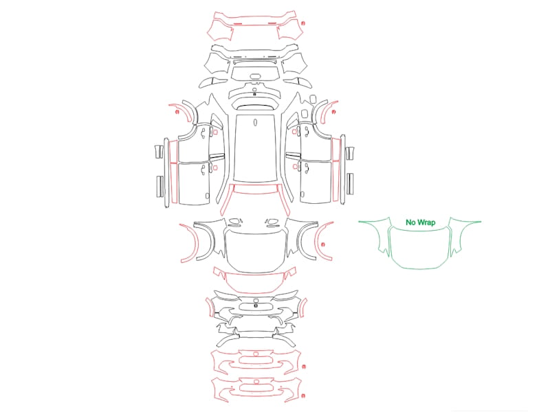 Formatki PPF do karoserii Honda ZR-V (2023) Sport – zestaw