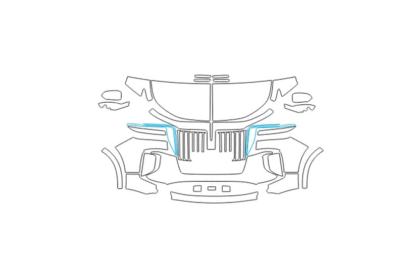 Formatki PPF do karoserii Hongqi E-HS9 (2020) – zestaw