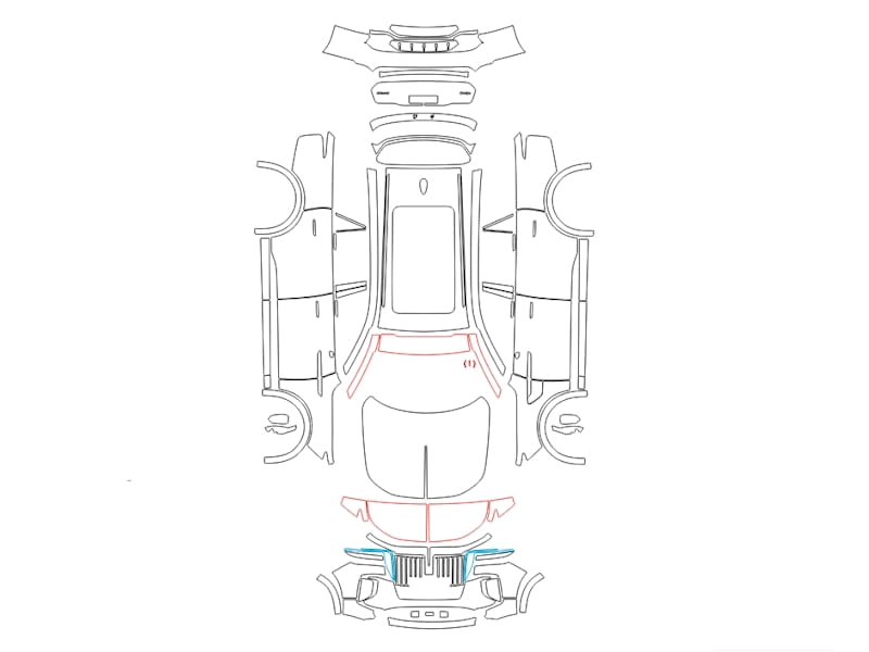 Formatki PPF do karoserii Hongqi E-HS9 (2020) – zestaw