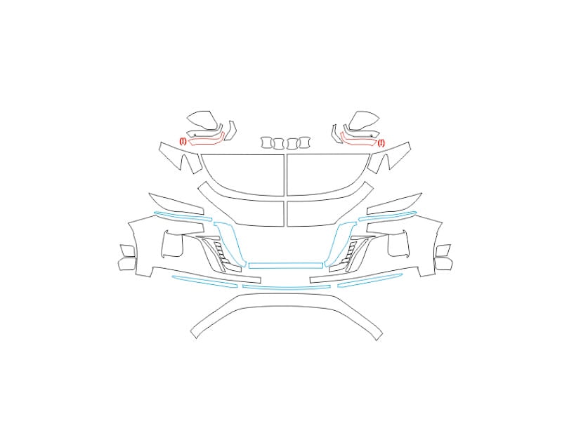 Formatki PPF do karoserii Hongqi H5 (2023) – zestaw