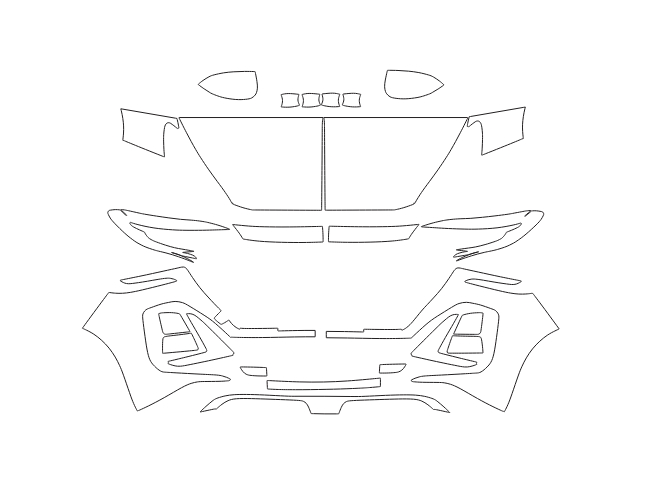 Formatki PPF do karoserii Hongqi HS3 (2023) – zestaw