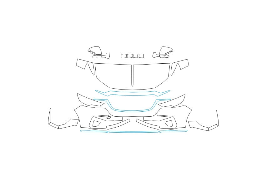 Formatki PPF do karoserii Hongqi HS5 (2020) – zestaw
