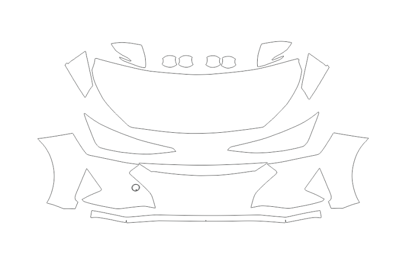 Formatki PPF do karoserii Hyundai Elantra (2019) – zestaw