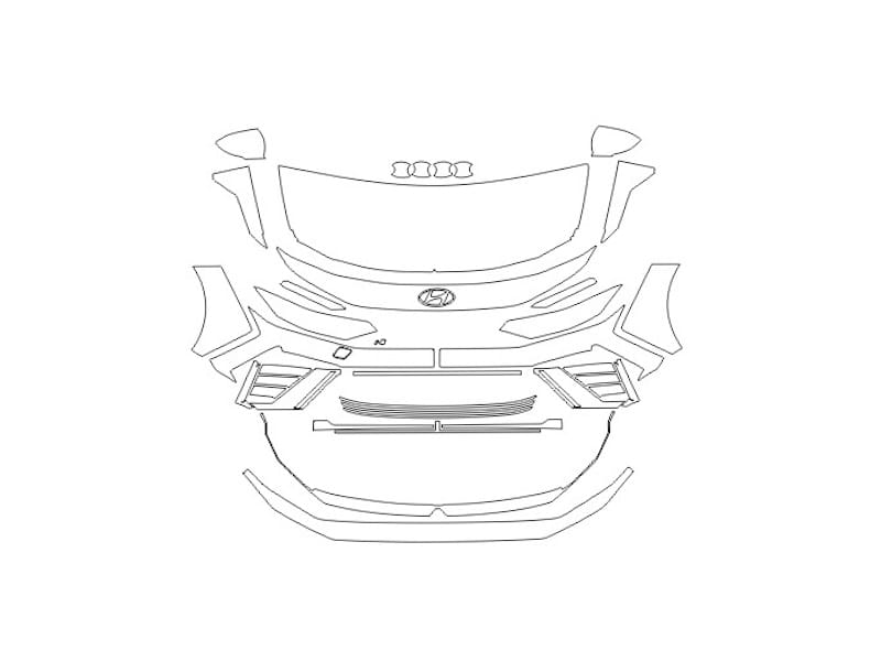 Formatki PPF do karoserii Hyundai Elantra (2024) N – zestaw