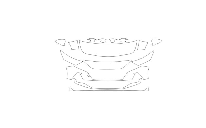 Formatki PPF do karoserii Hyundai i20 (2022) N – zestaw